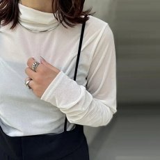 画像7: 【 anana 】 アナナ 日本製 シアー ベロア ハイネック カットソー 春秋冬 レディース  (7)