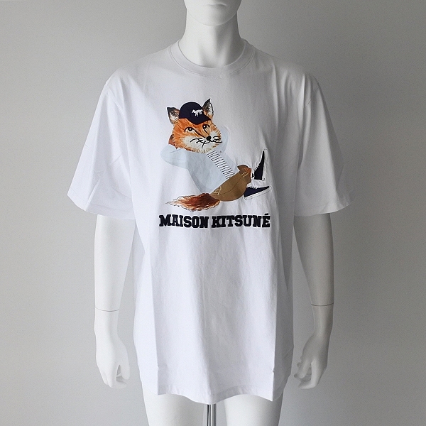 正規品Maison KitsuneフォックスパッチTシャツ　男女兼用L