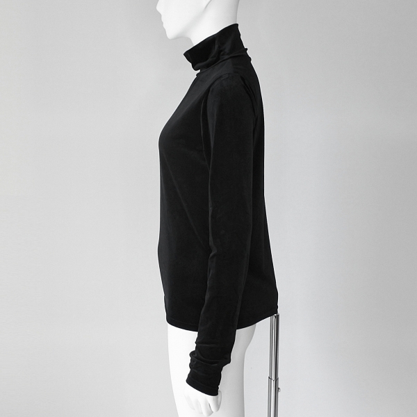 画像4: 【 anana 】 アナナ 日本製 シアー ベロア ハイネック カットソー 春秋冬 レディース  (4)