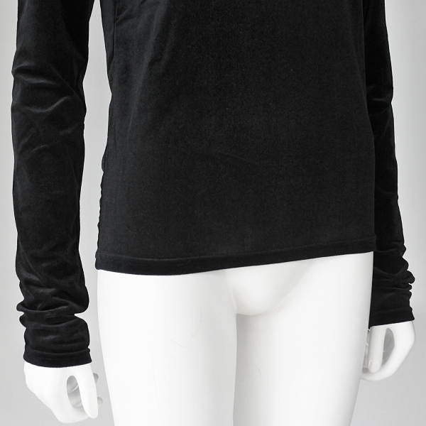 画像3: 【 anana 】 アナナ 日本製 シアー ベロア ハイネック カットソー 春秋冬 レディース  (3)