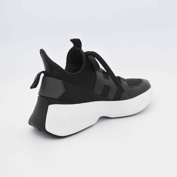 画像4: 【 WH 】 ダブルエイチ 干場義雅 x 坪内浩 ビブラム カプア オーソライト レザー ニット ダッド ミドルカット スニーカー メンズ  (4)